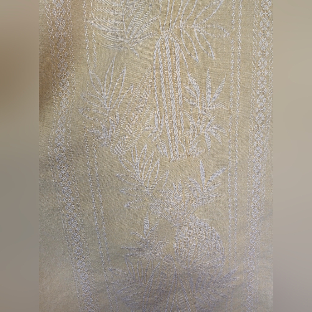 Set Of 2 Mens Jamaica Jaxx Dress Shirts 100% Silk Yellow & Cream XXL - Picture 4 of 13